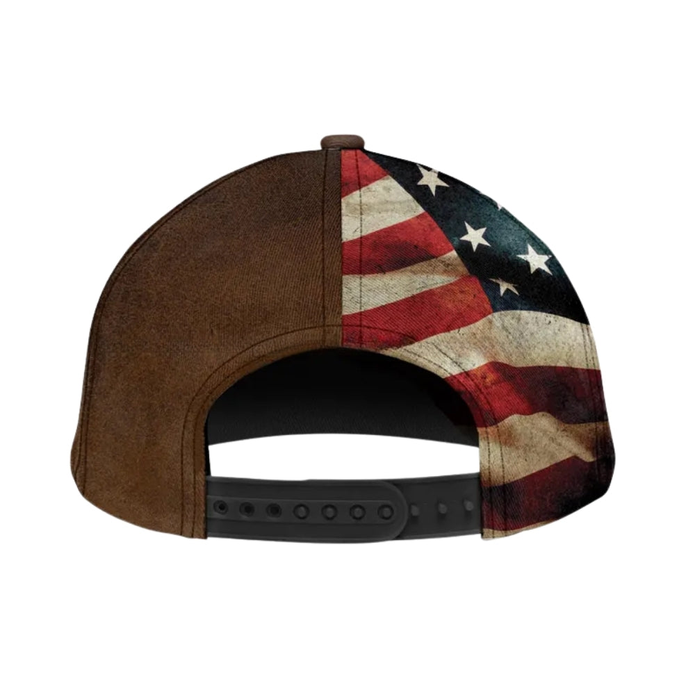 Custom Rooster American Flag Baseball Cap, Custom Patriotic Rooster Hats For Chicken Lovers CP0080