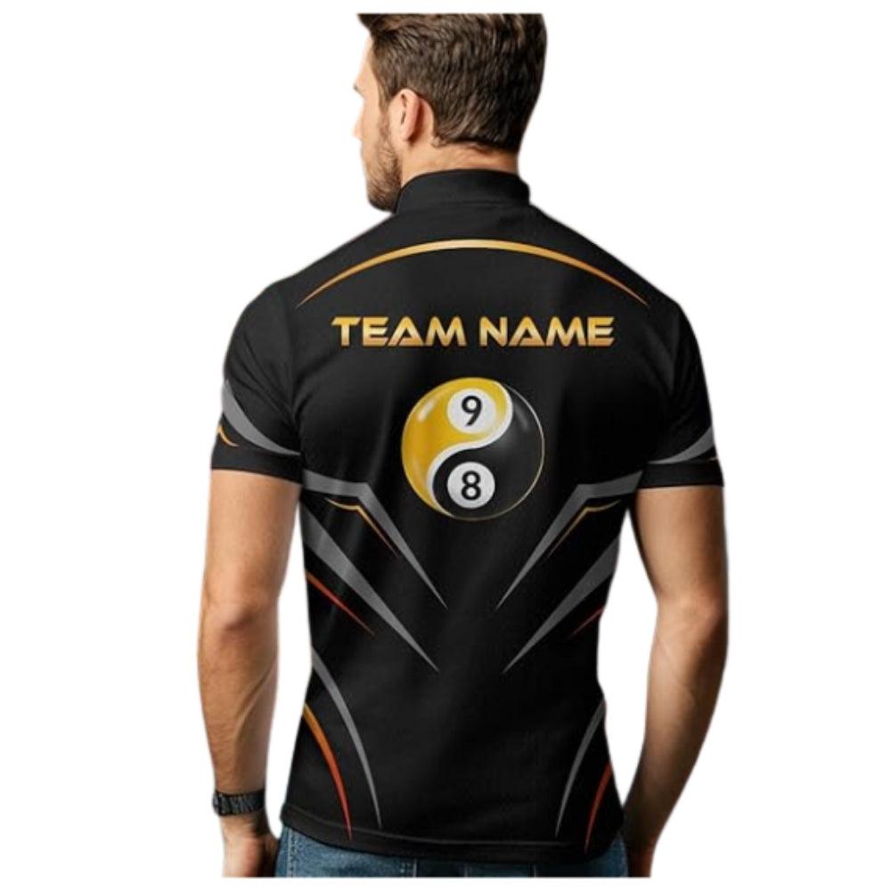 Custom 8 Ball 9 Ball Billiard Men Jersey, Custom Billiard Team Shirts BIZ0239