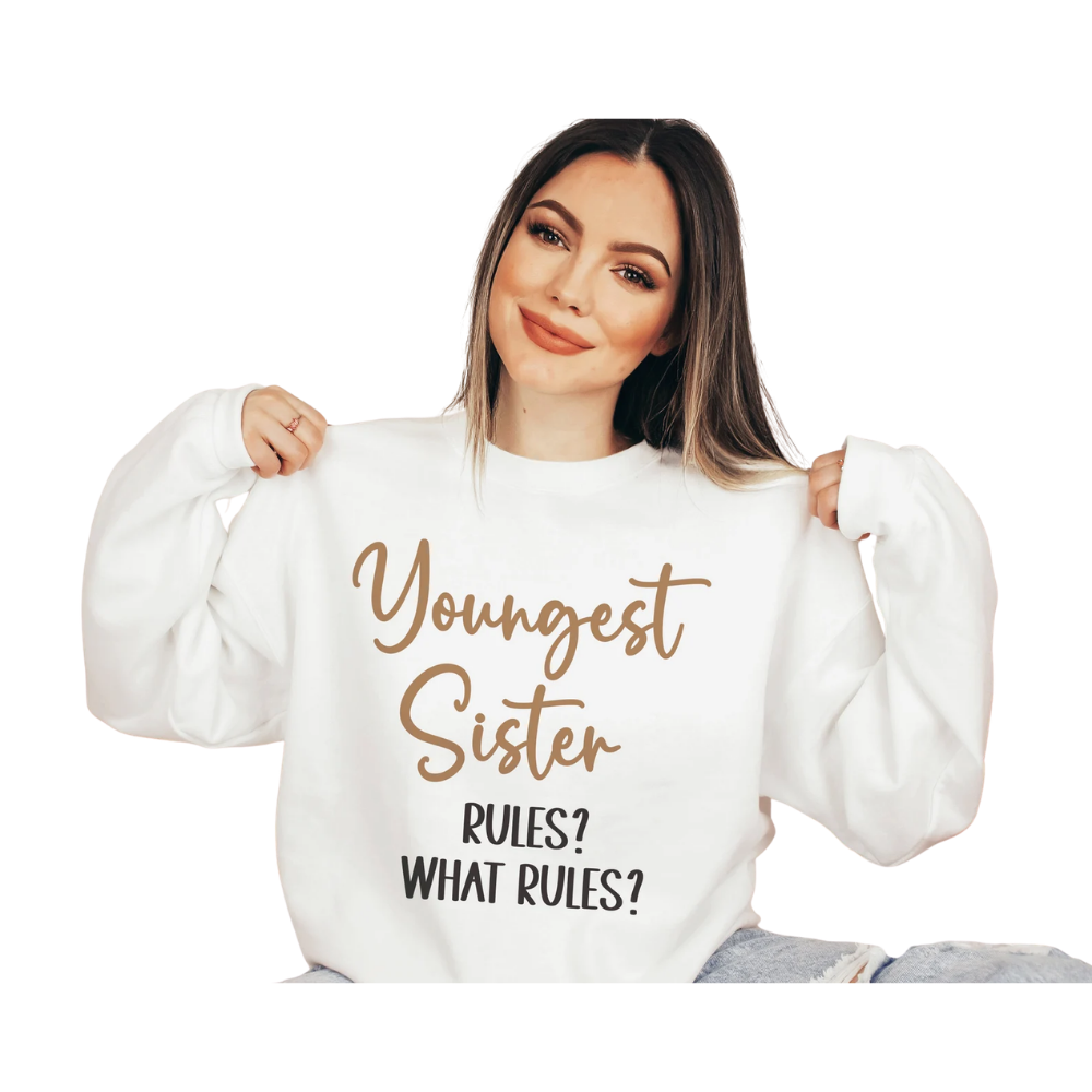 Oldest Middle Youngest Sister Funny Sweatshirts, Sister Siblings Sweatshirt Matching ET1555