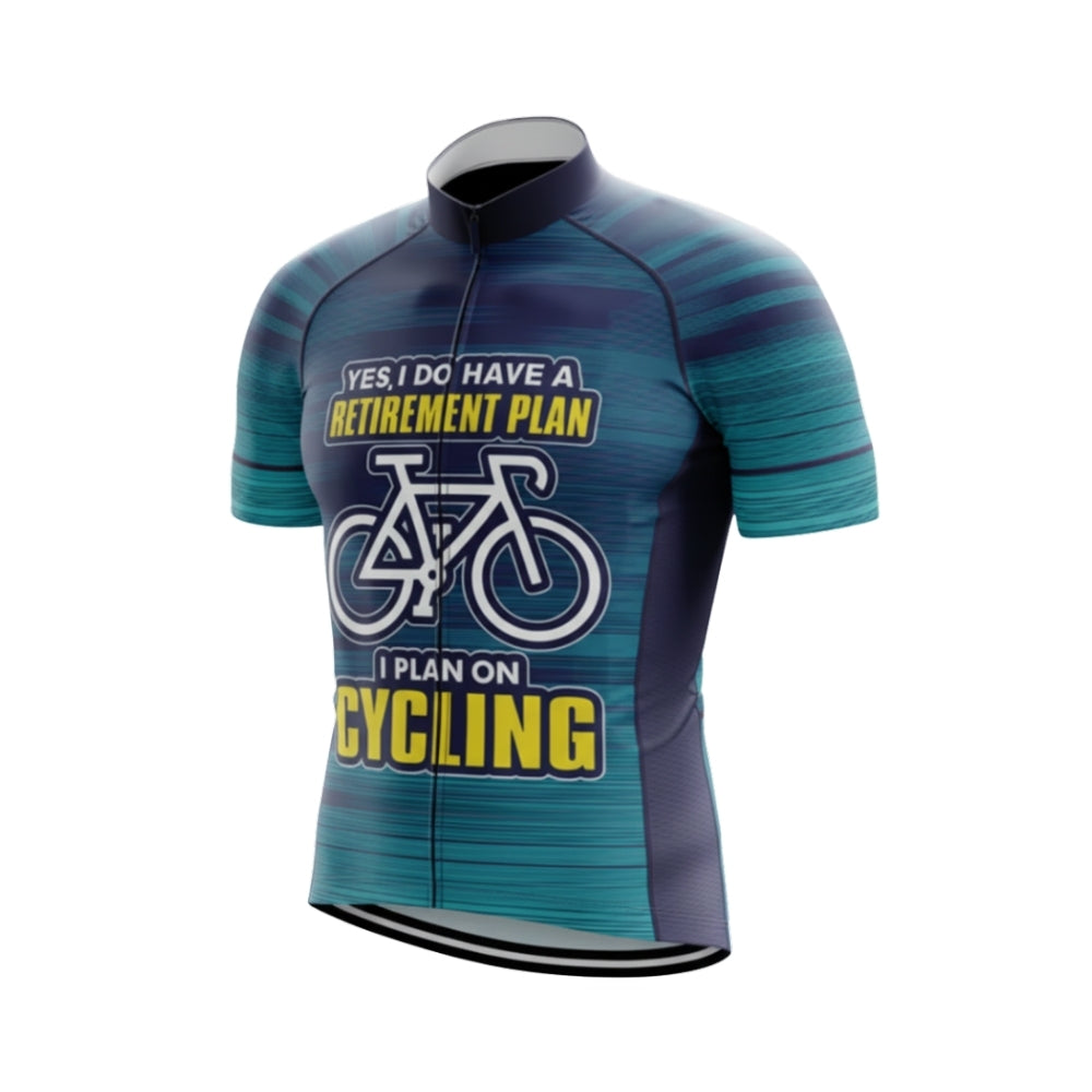 Yes I Do Have A Retirement Plan I Plan On Cycling Short Sleeve Cycling Jersey Men, Funny Retired Cycling Jerseys CG0751