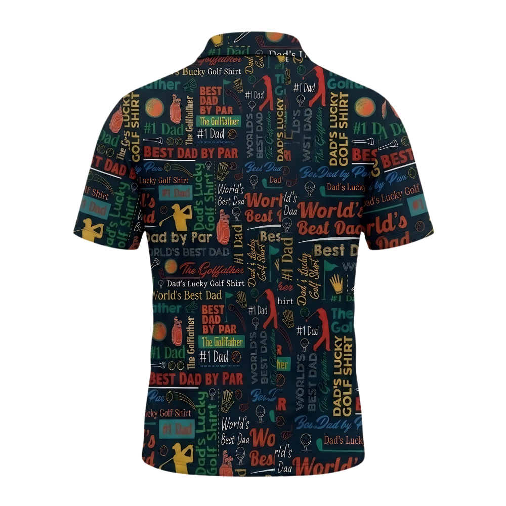 Best Dad By Par World's Best Dad Golf Polo Shirt For Dad, Father's Day Golf Shirts GE0437