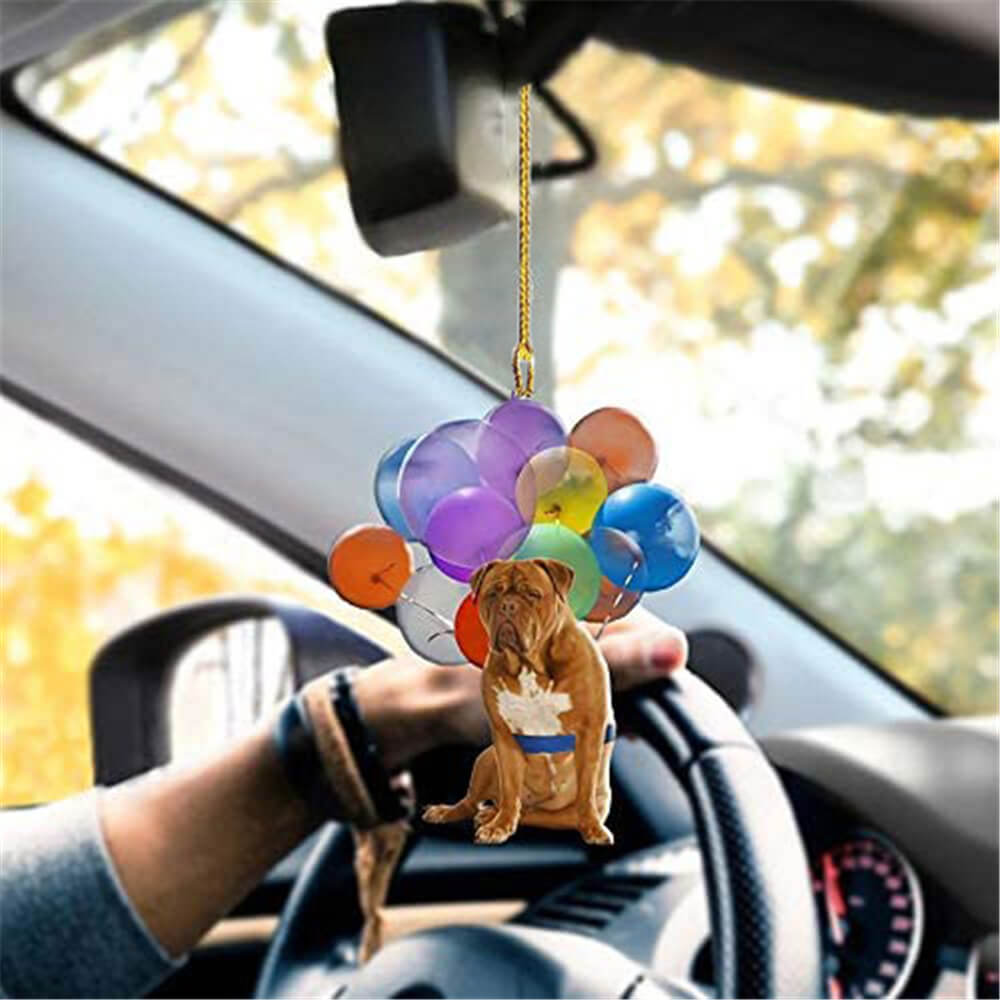 Dogue De Bordeaux Dog Fly With Bubbles Car Hanging Ornament Dog Ornament Lasfour OO0838