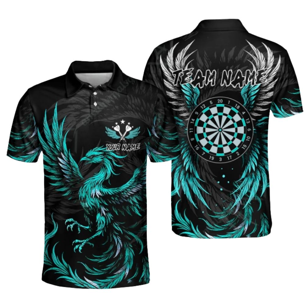 Custom Phoenix Purple Darts Polo Shirts For Men, Custom Phoenix Dart Team Shirts DZ0077