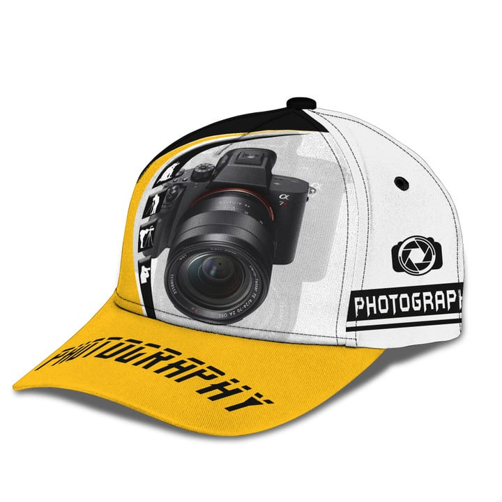 Photographer Camera Cap Personalized Name 3D Photography, Videography Cap CA0072