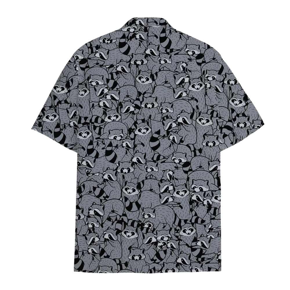 Raccoon Pattern Hawaiian Shirt For Men Women, Raccoon Lover Hawaiian Shirts HE0281