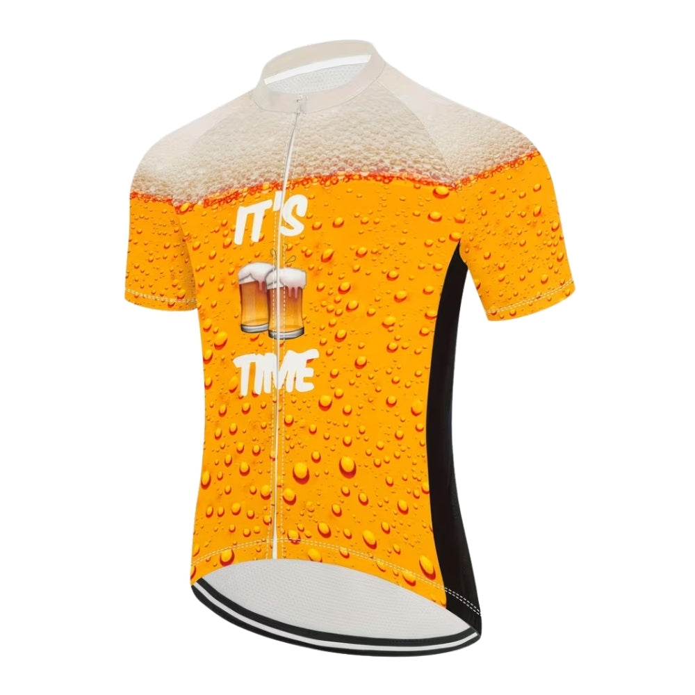 It's Time Beer Cycling Short Sleeve Jersey Mens, Beer Cycling Jerseys CE0001