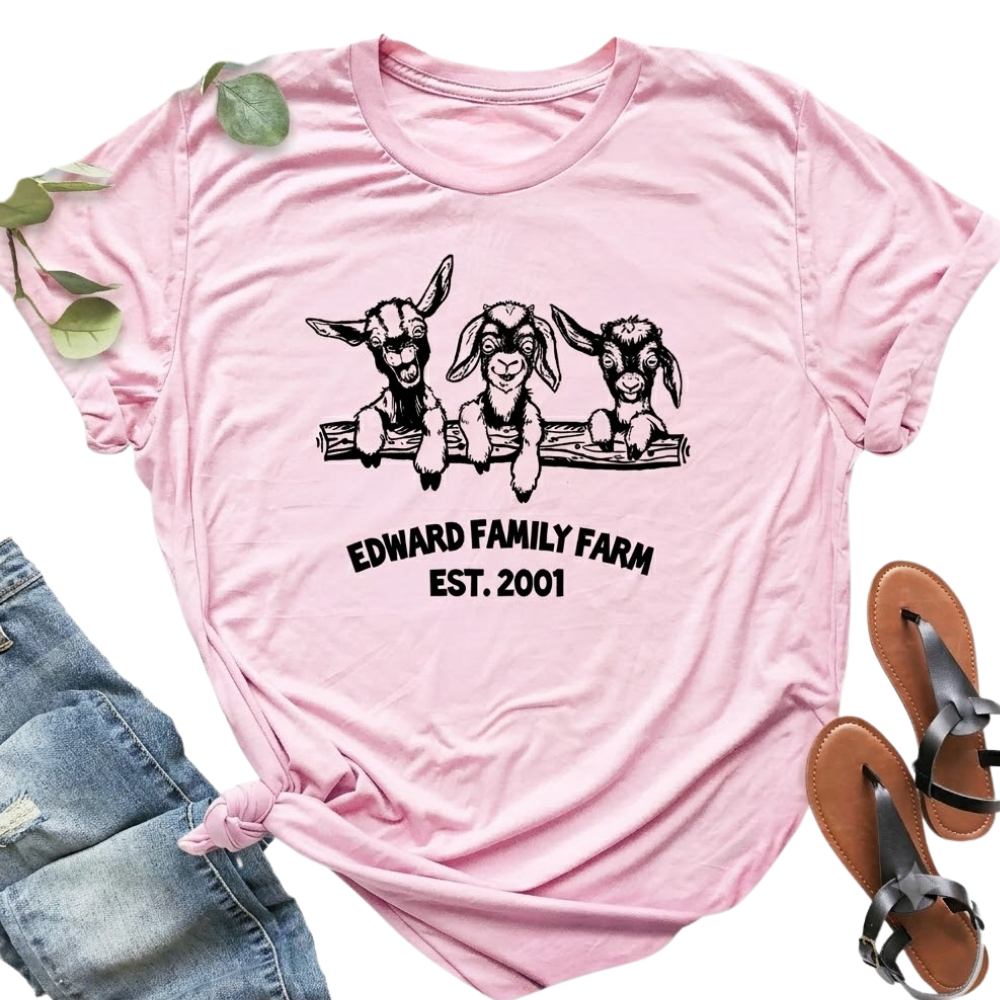Personalized Cow Farm Family Matching T Shirt, Custom Family Farm Shirts ET1305