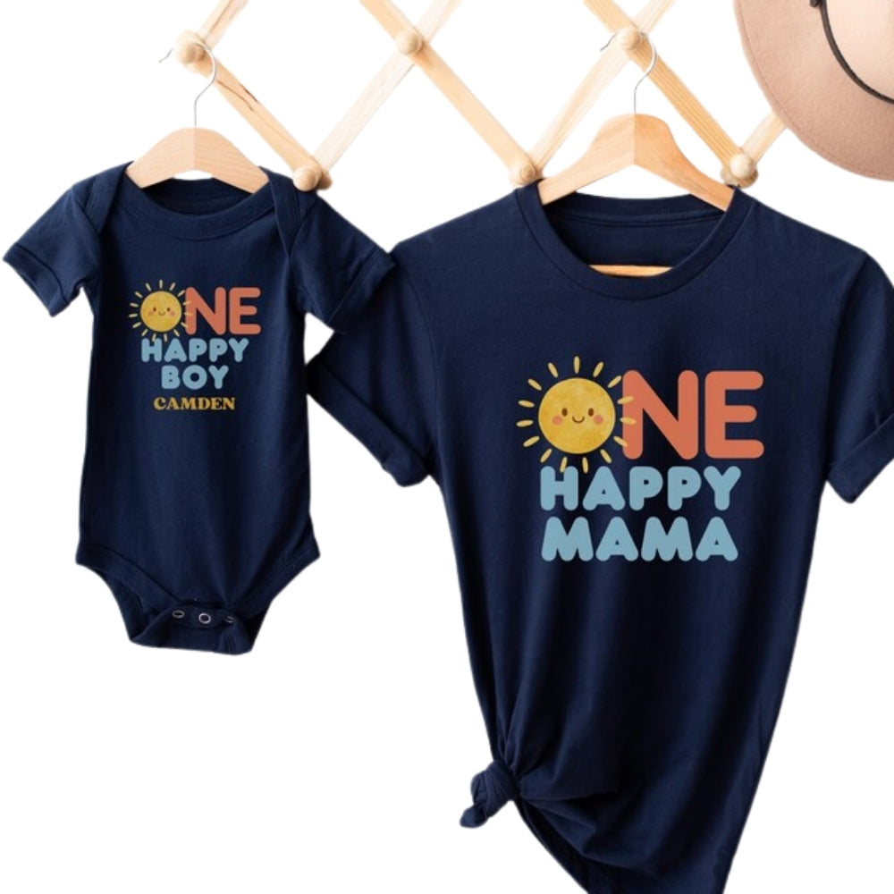 Personalized One Happy Sunshine 1st Birthday Family T Shirts, Custom First Birthday Matching Shirts For Family ET0238