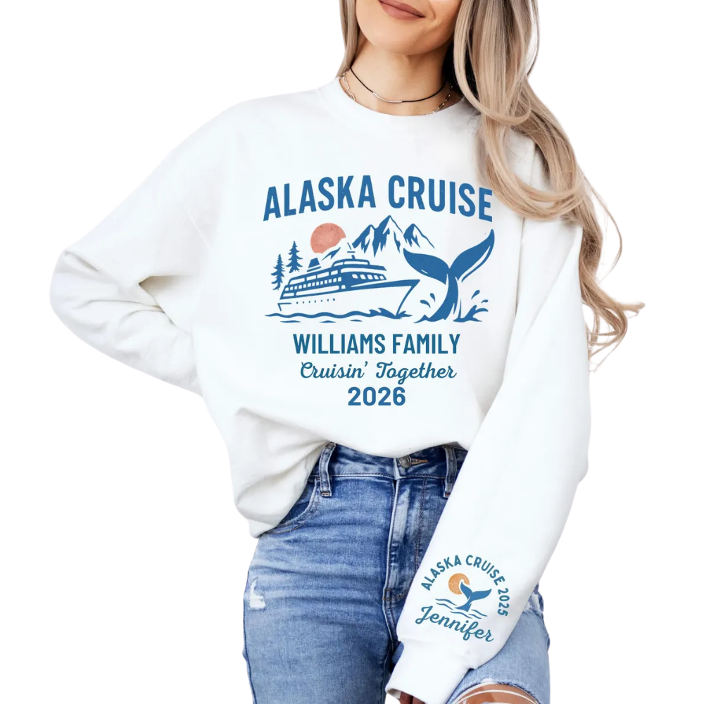 Personalized Alaska Cruise Family Trip Matching Sweatshirt, Custom Family Alaska Trip Sweaters ET1333
