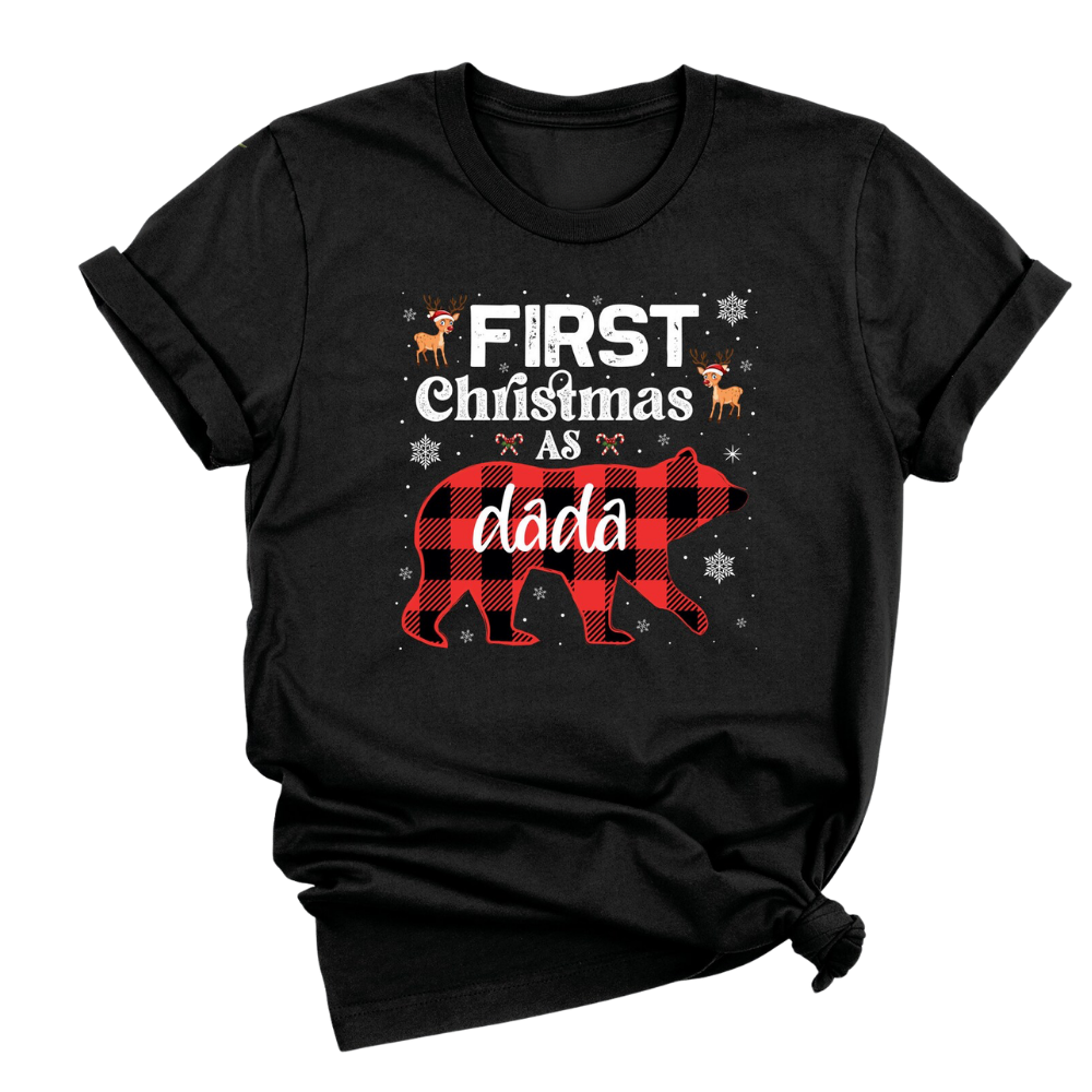 Custom First Christmas Bear Matching Family T Shirt, Custom Family First Christmas Shirts ET1306