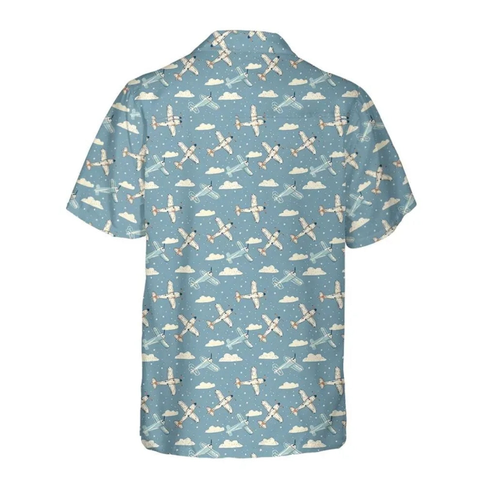 Vintage Airplane Hawaiian Shirt For Men Women, Airplane Lover Hawaiian Shirts HE0179