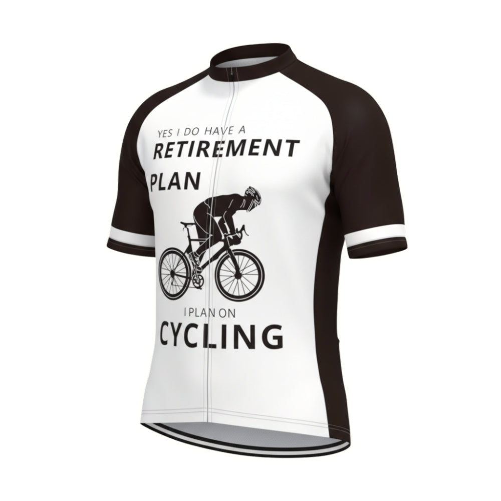 Yes I Do Have A Retirement Plan I Plan On Cycling Men's Cycling Short Sleeve Jersey, Funny Retirement Cycling Jerseys CE0005