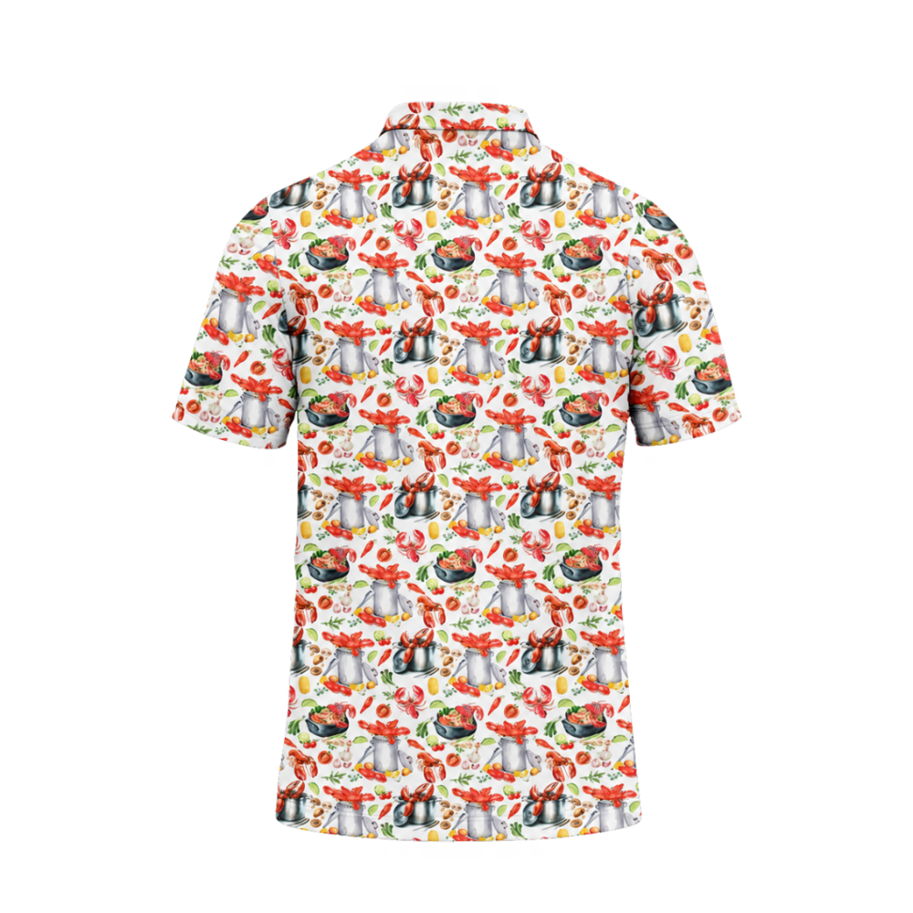 Boil Pot Crawfish Louisiana Golf Polo Shirts For Men, Crawfish Golf Shirts GZ0427