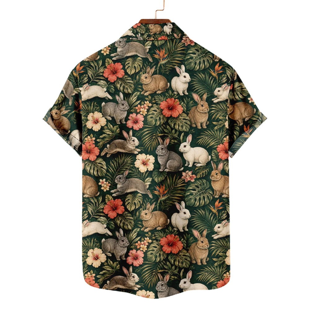 Tropical Rabbit Hawaiian Shirt Men Women, Rabbit Lover Hawaiian Shirt HE0691