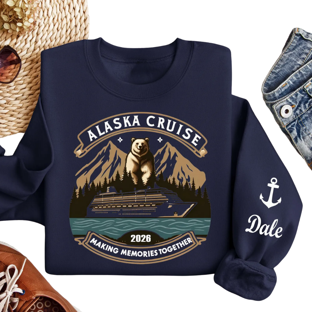 Alaska Cruise Making Memories Together Custom Matching Family Sweatshirt, Custom Alaska Vacation Family Sweatshirts ET1334