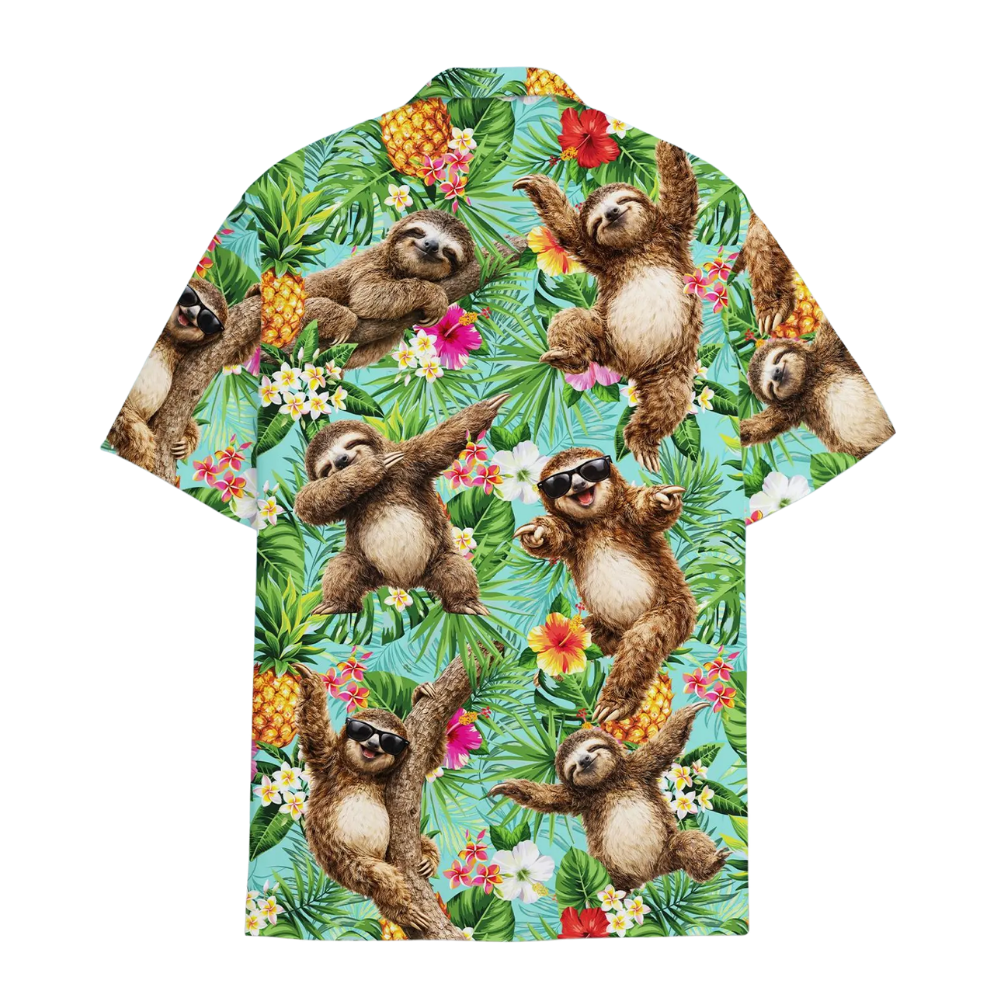 Funny Sloth Tropical Hawaiian Shirt For Men Women, Sloth Hawaiian Shirts HE0548