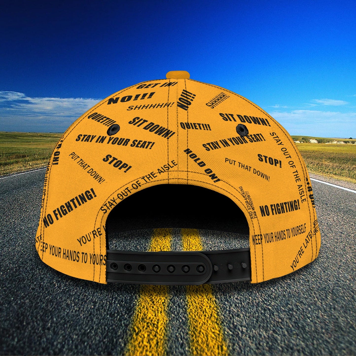 3D Classic Cap Funny School Bus Personalized Name Cap 12 Lasfour CA0858