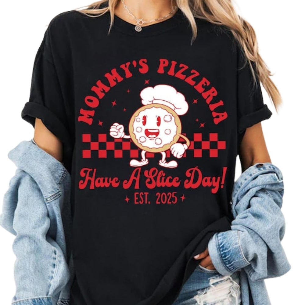 Custom Retro Pizzeria Matching Family T Shirts, Custom Cute Family Matching Shirt for Pizza Lovers ET0080