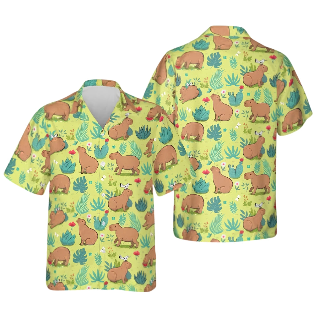 Capybara Tropical Hawaiian Shirt For Men Women, Capybara Lover Hawaiian Shirts HE0436