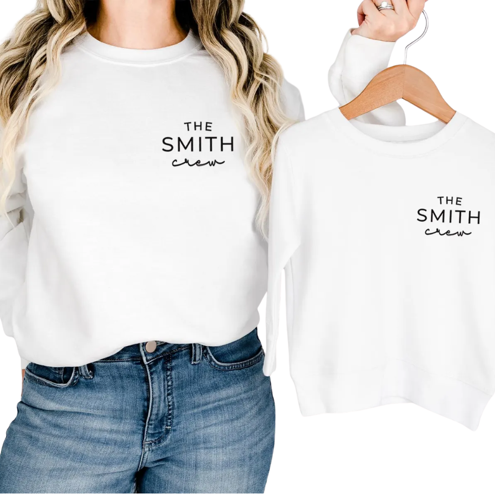 Custom Last Name Family Matching Sweatshirt, Personalized Family Sweatshirt Matching ET1578