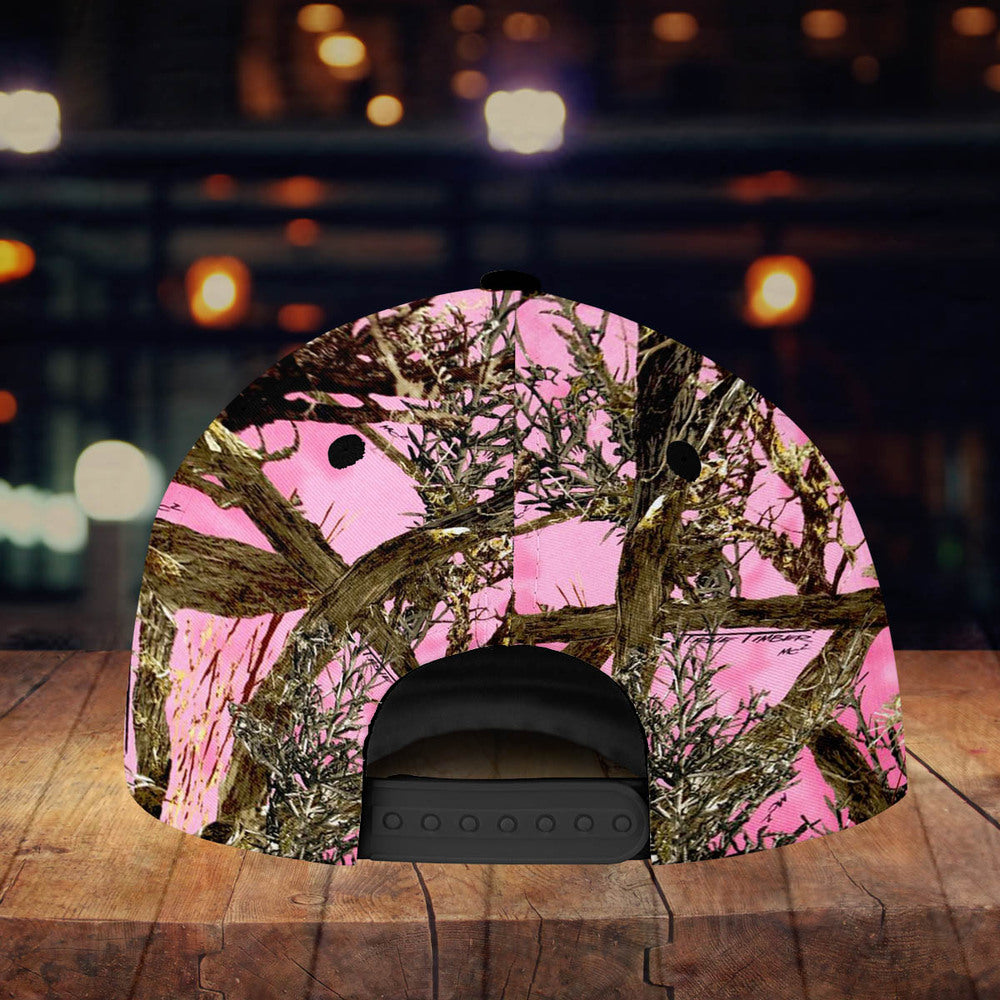 Deer Pattern Baseball Cap For Country Girl Pink Camouflaged Lasfour CO0960
