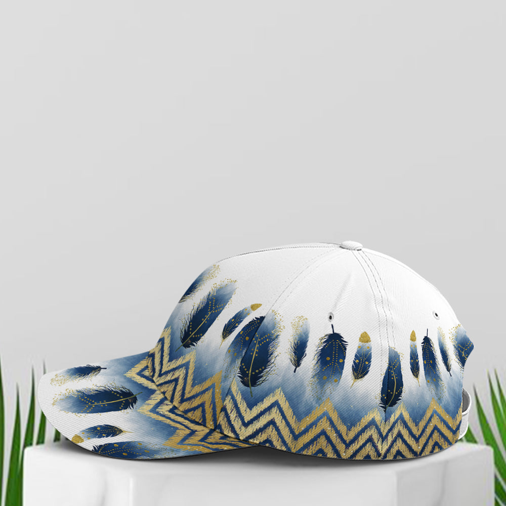 Feather Slim Blue White Classic Baseball Cap Lasfour CO0811
