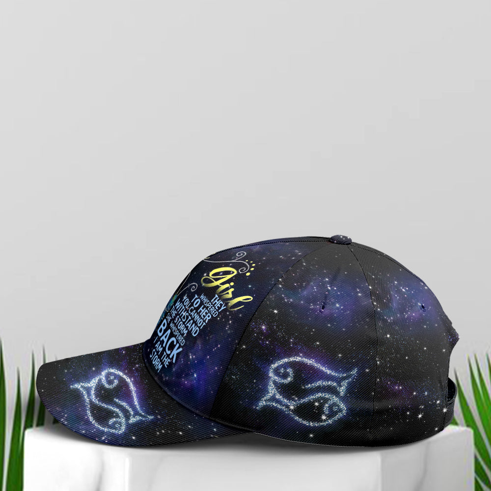 Pisces Girl I Am The Storm Butterfly Baseball Cap Lasfour CO0903
