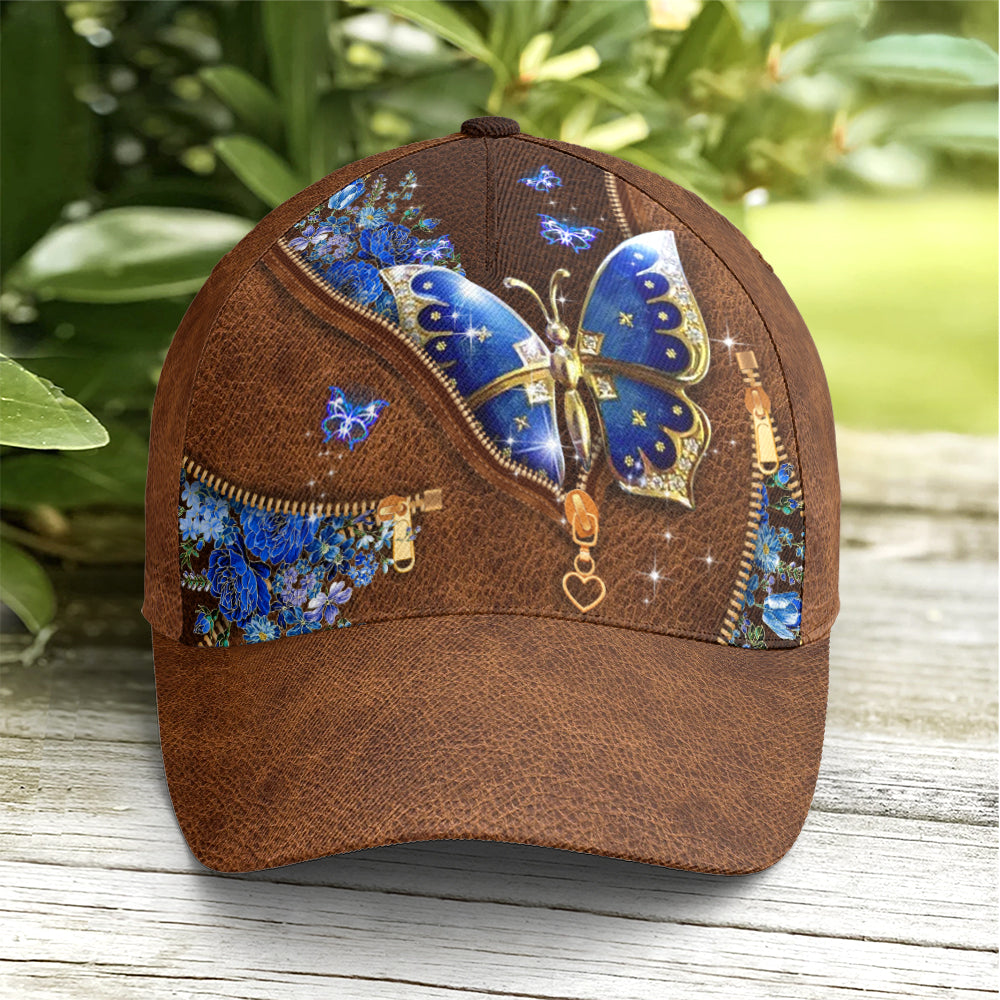 Magical Butterfly Lilac Flowers Leather Style Lasfour CO0801