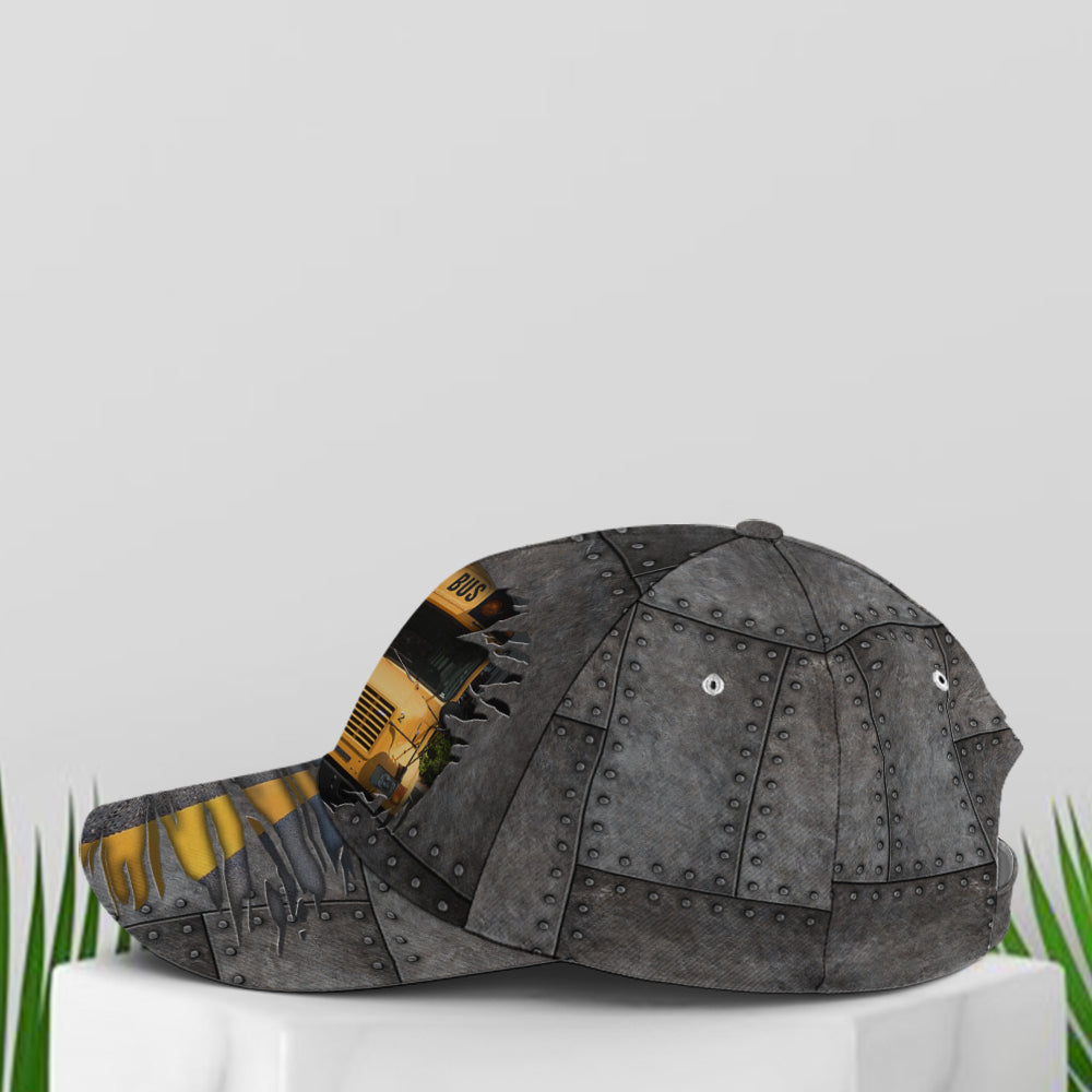 School Bus Driver Metallic Baseball Cap Lasfour CO0770