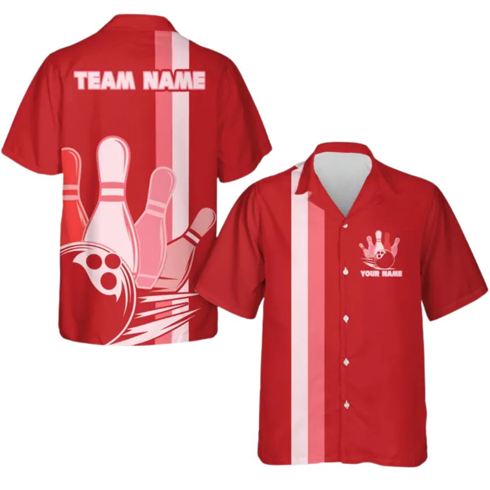 Custom Pink Ladies Hawaiian Bowling Team Shirts, Custom Bowling Team Shirts BE0094