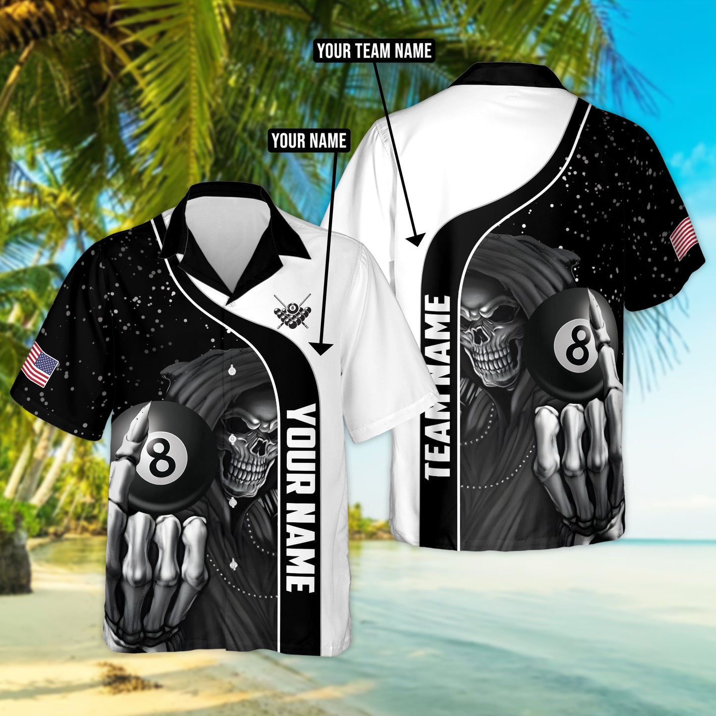 Lasfour Billiards Passion Personalized Name 3D Shirt BIA0738