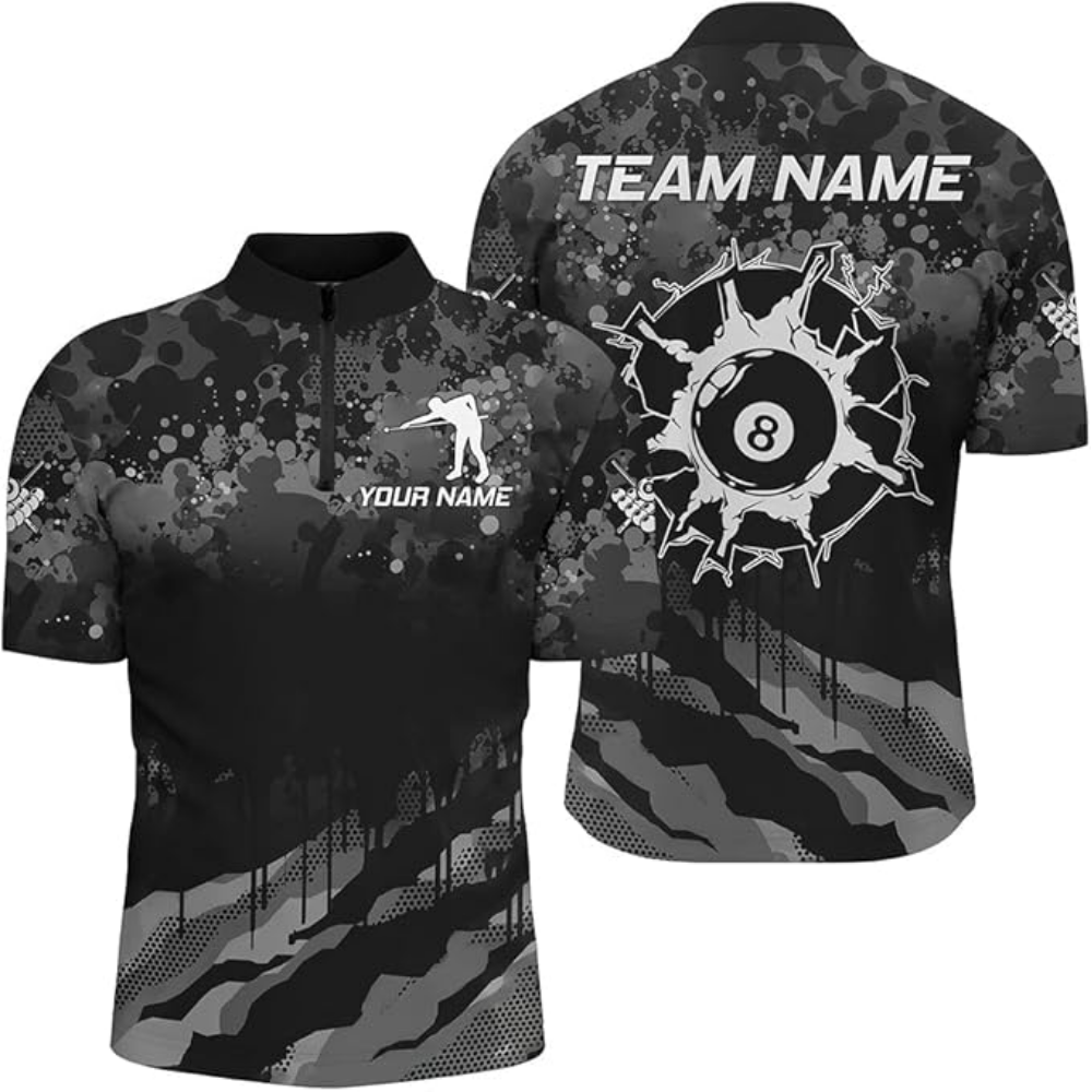 Custom Break 8 Ball Jersey For Men, Custom Pool Billiard Team Shirts BIZ0129