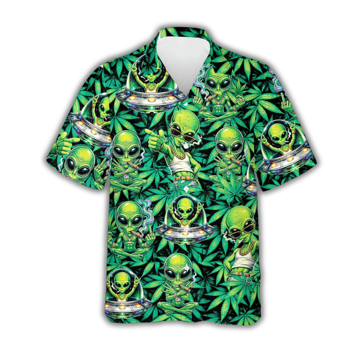 Funny Alien Tropical Hawaiian Shirt For Men, Aline Space Hawaiian Shirt HE0831