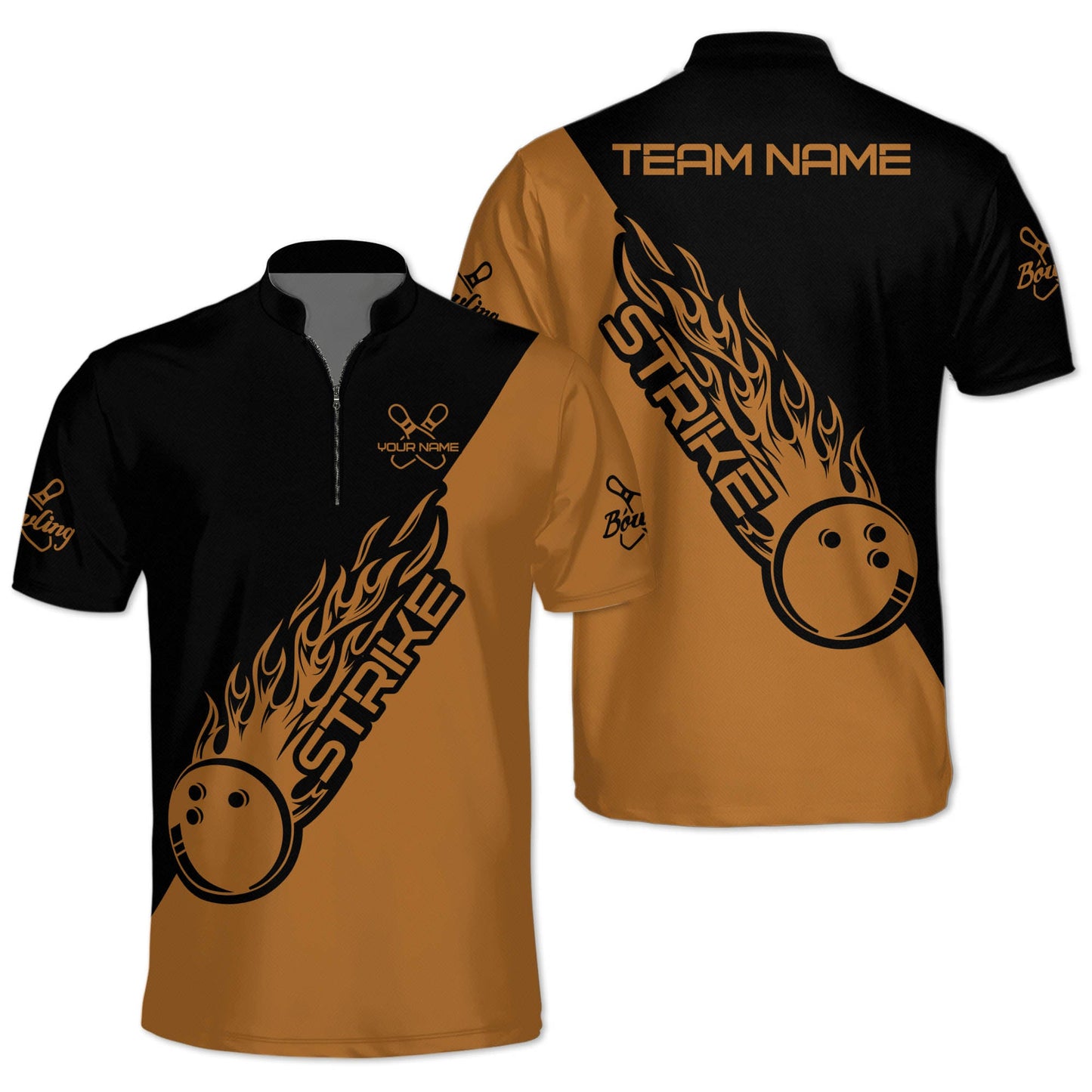 Custom Team Red Flame Bowling Jerseys Shirt For Men, Custom Flame Bowling Team Shirts BZ0129