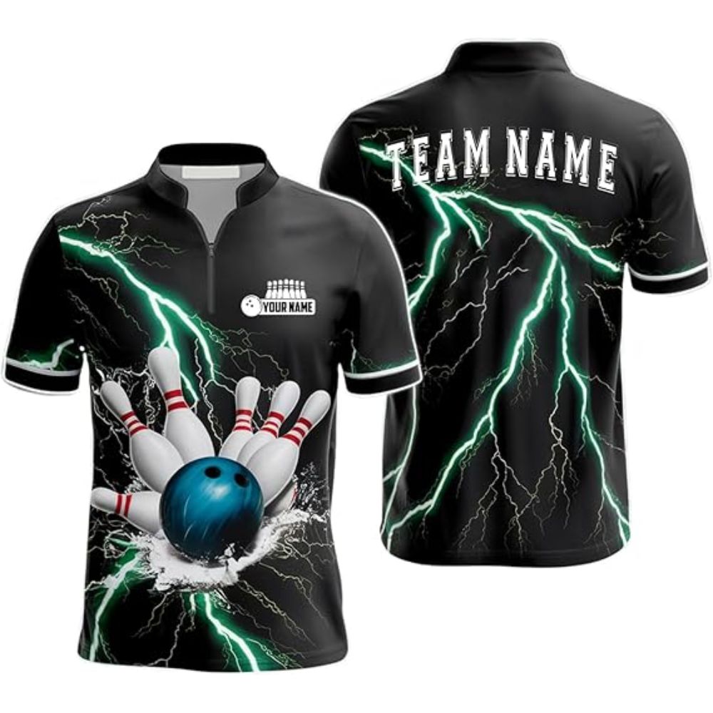Custom Team Thunder Bowling Jerseys Shirt For Men, Custom Thunder Bowling Shirt BZ0302