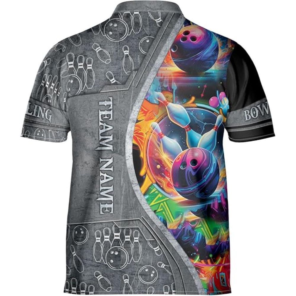 Custom Team Colorful Bowling Jerseys Shirts Men, Custom Bowling Team Shirts BZ0311