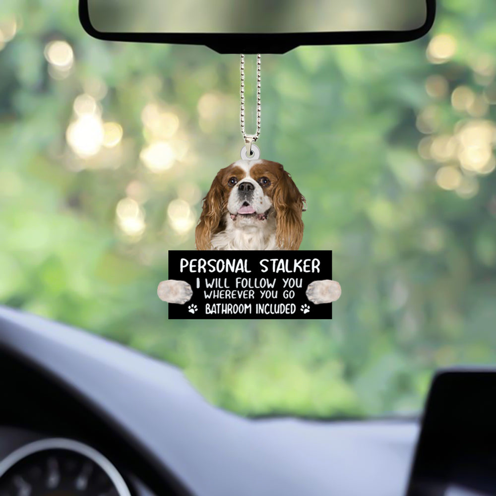 Cavalier King Charles Spaniel Personal Stalker Car Hanging Ornament Two Side Ornament OO1042