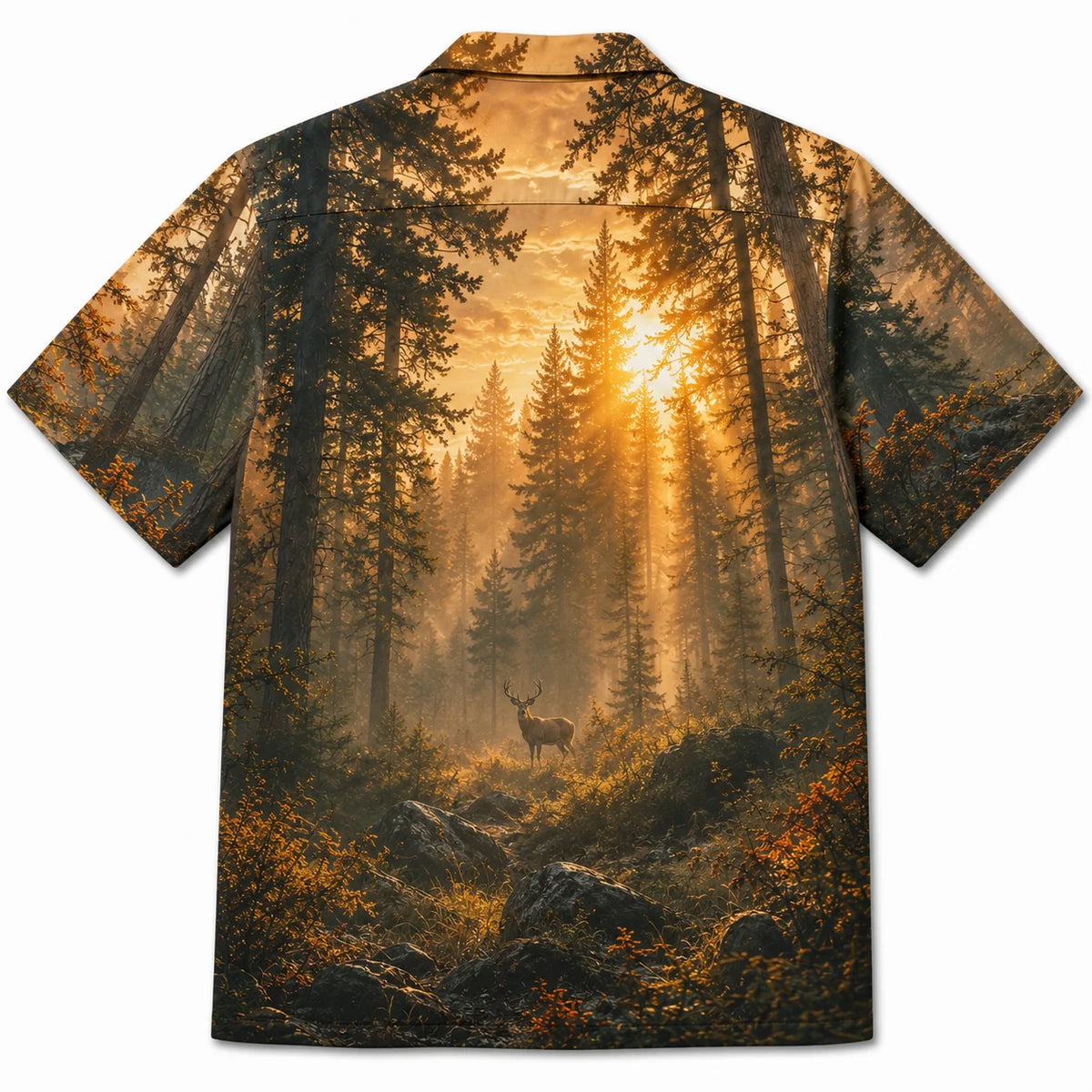 Deer Hunting Forest Hawaiian Shirt For Men, Hunting Lover Hawaiian Shirt HE0901