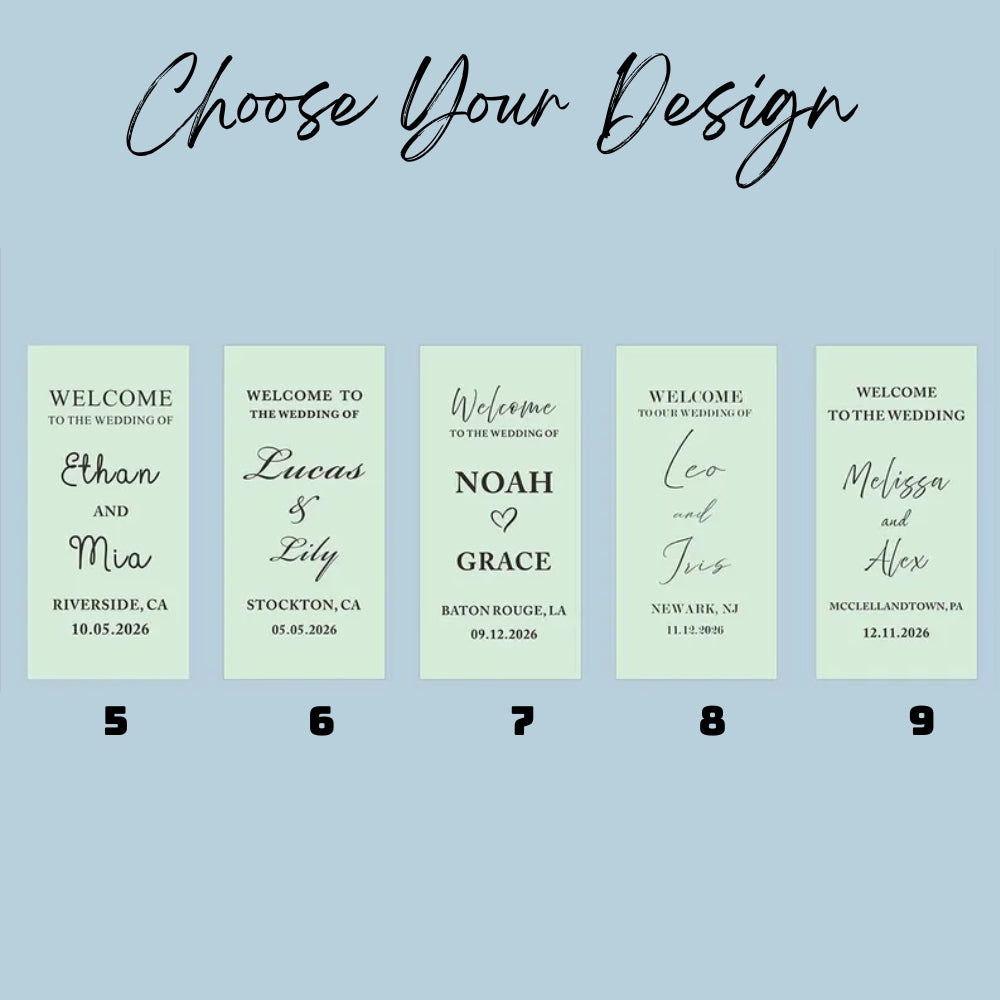 Custom Lace Wedding Welcome Banner, Personalized Romantic Wedding Lace Banner WD0230