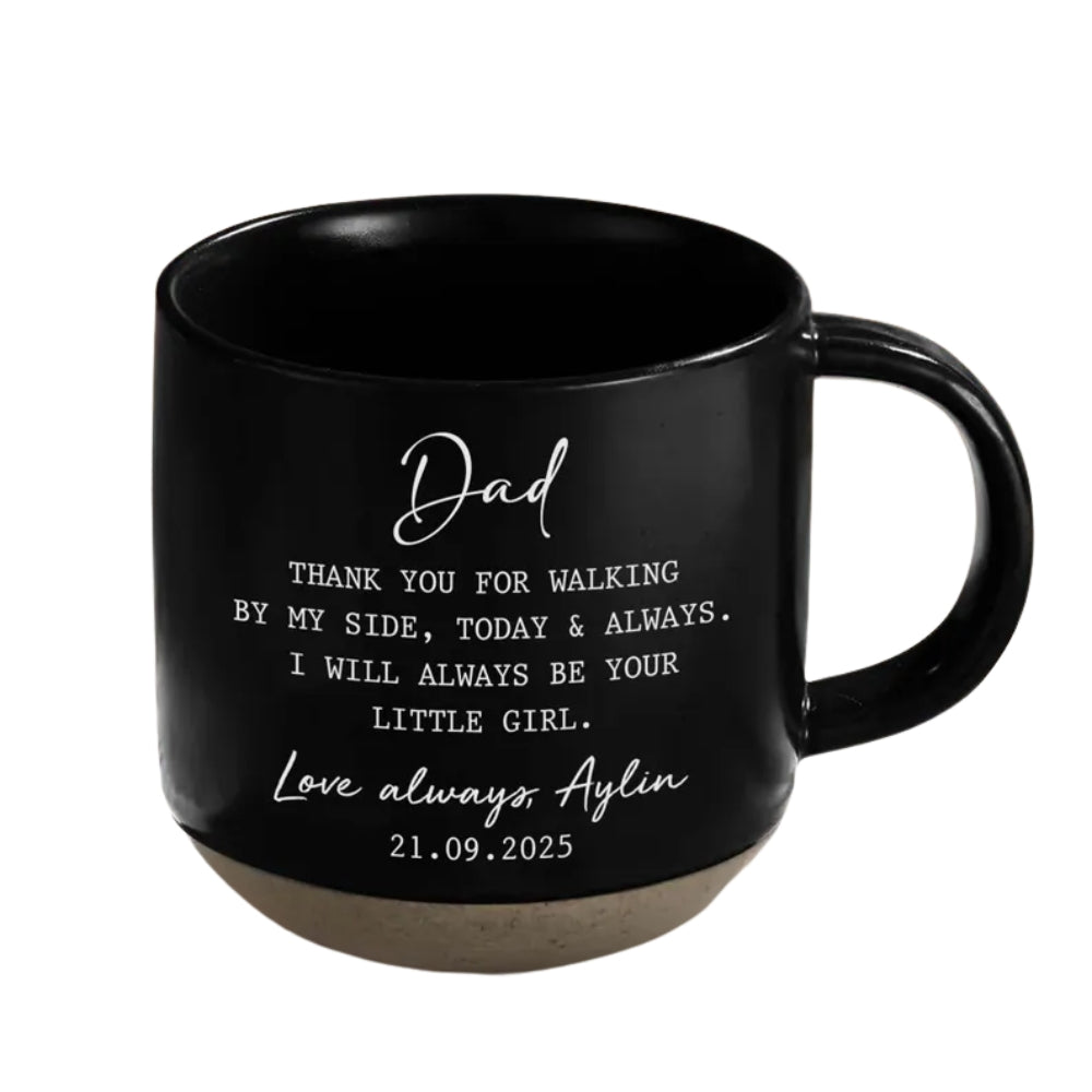 Custom Photo Father Of The Bride Meaningful Pottery Mug, Personalized Wedding Mug for Father Of The Bride WD0026