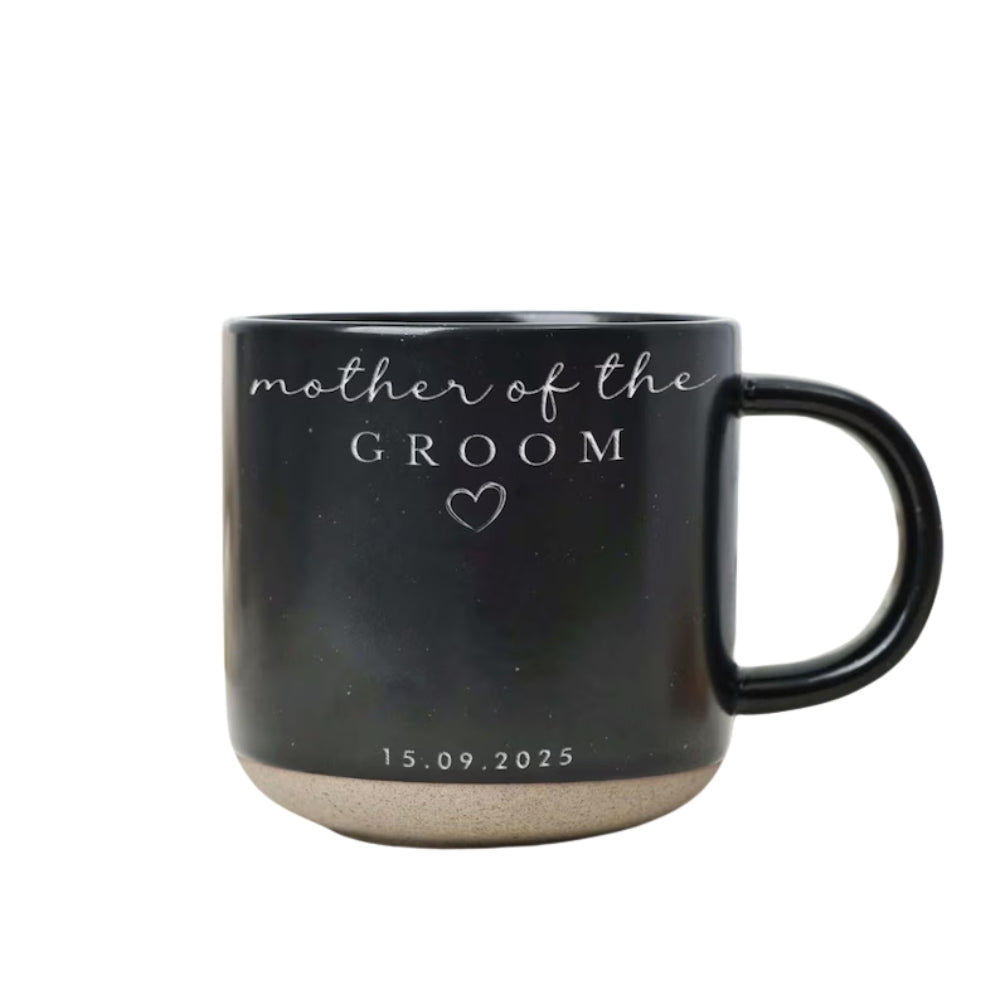 Personalised Wedding Pottery Mug For Mother Of The Bride & Groom, Custom Mother of the Groom Bride Mug WD0037