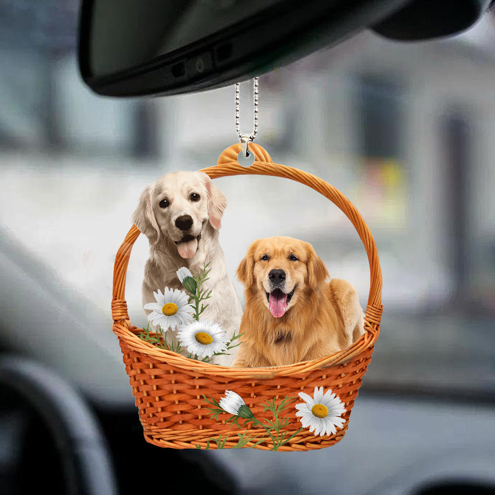 Golden Retriever God'S Present Car Hanging Ornament OO0949