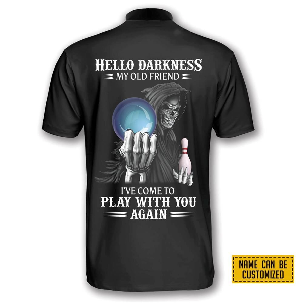 Hello Darkness My Old Friend Bowling Personalized Names Jersey Shirt – Gift For Bowling Enthusiasts SO0781