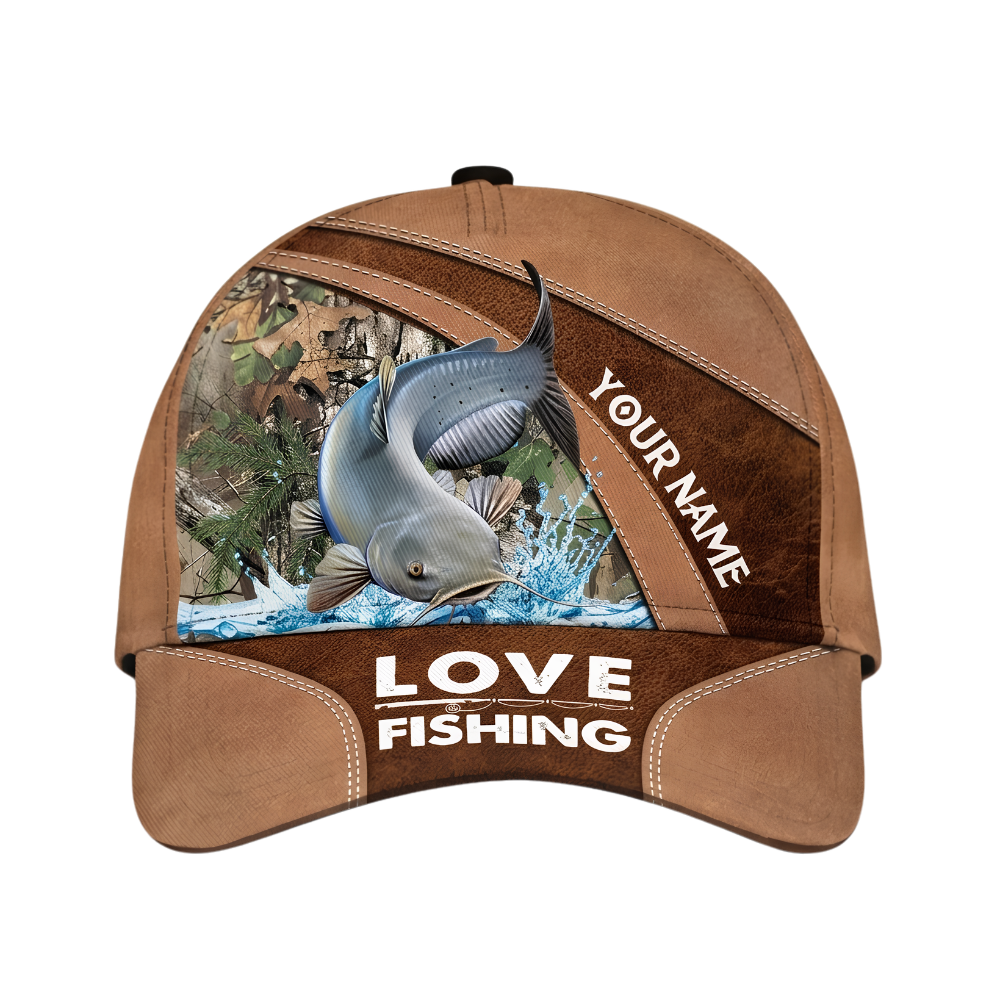 Custom Catfish Fishing Baseball Cap 3D Printed, Custom Catfish Hat For Fisherman CP0656