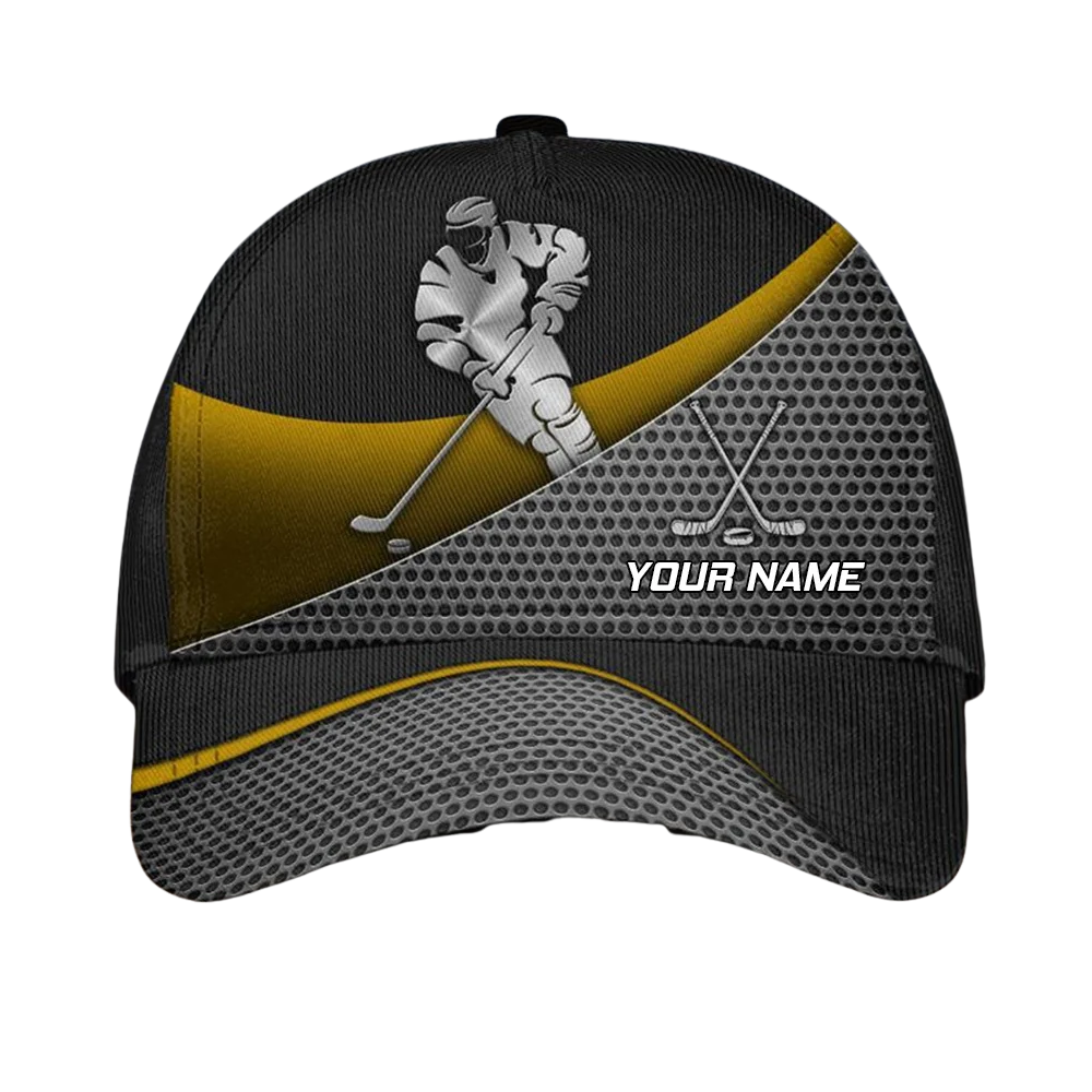 Custom Hockey Cap Baseball Cap 3D Printed, Custom Hockey Player Cap Hat CP0683