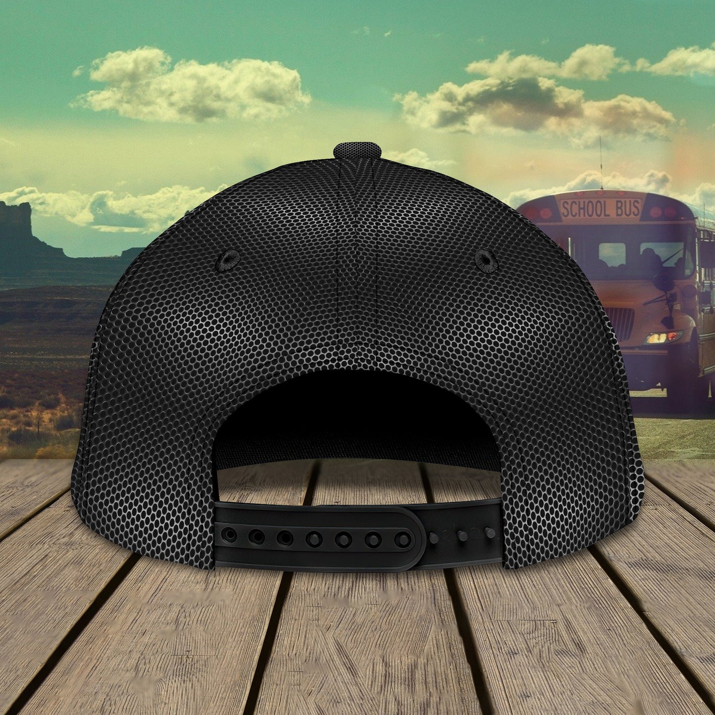 3D Classic Cap Bus Personalized Name Cap Lasfour CA1027