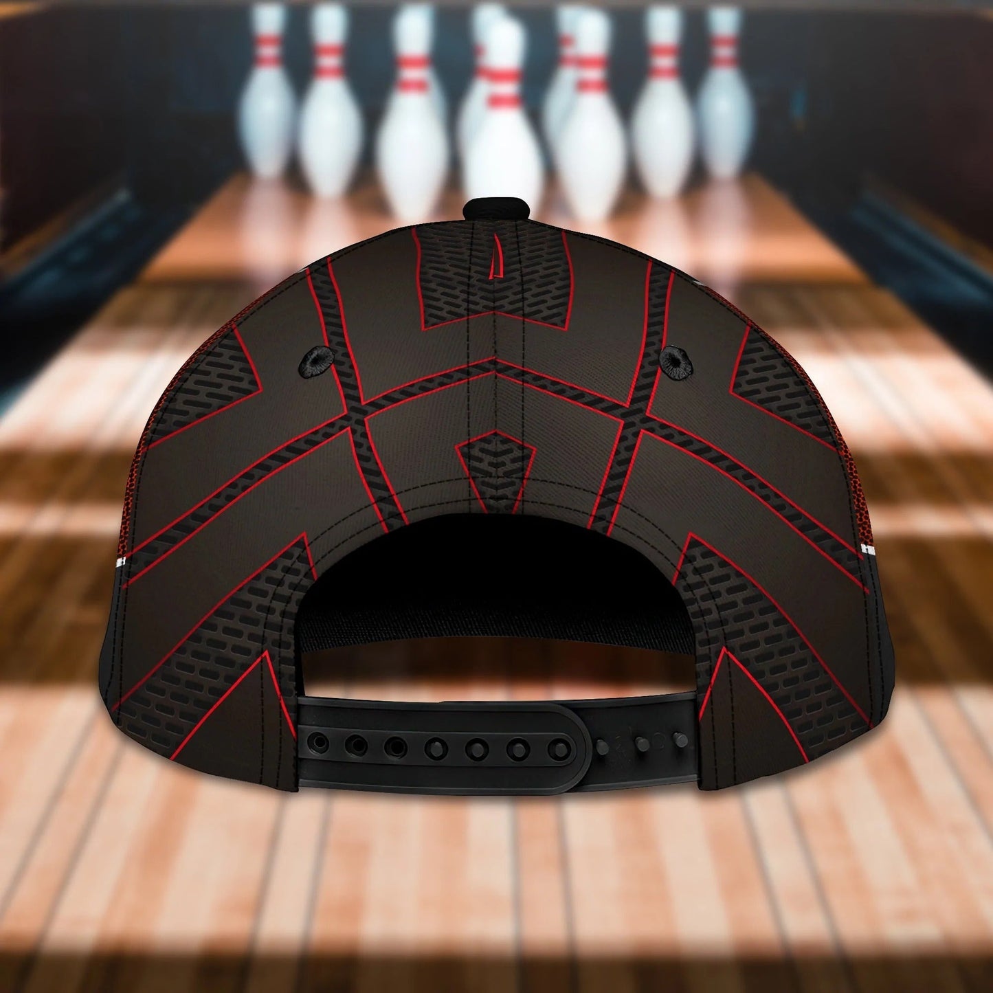 Custom Name Bowling Cap Hat, Baseball Bowling Hat, Men Bowling Hat, Red Bowling Classic cap CO0171