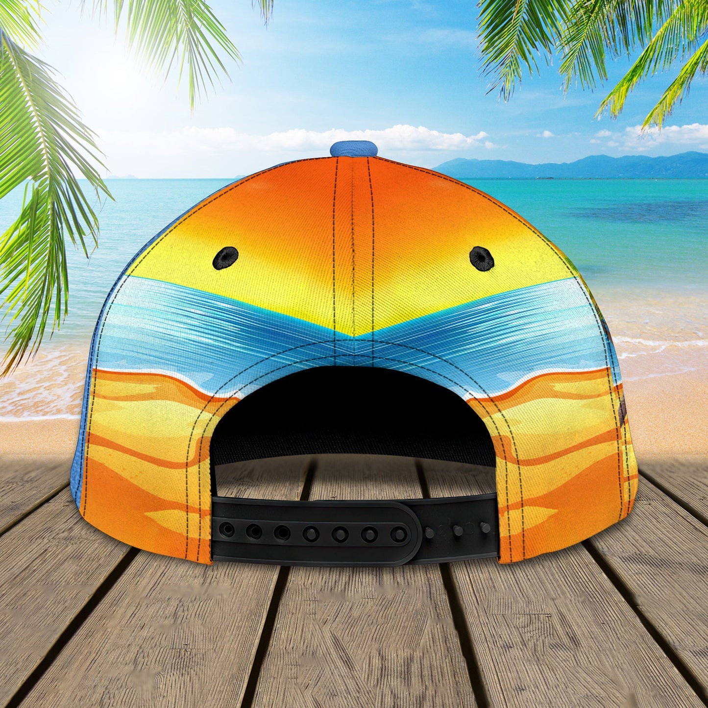 3D Classic Cap Love Beach 03 Personalized Name Cap Lasfour CA1392