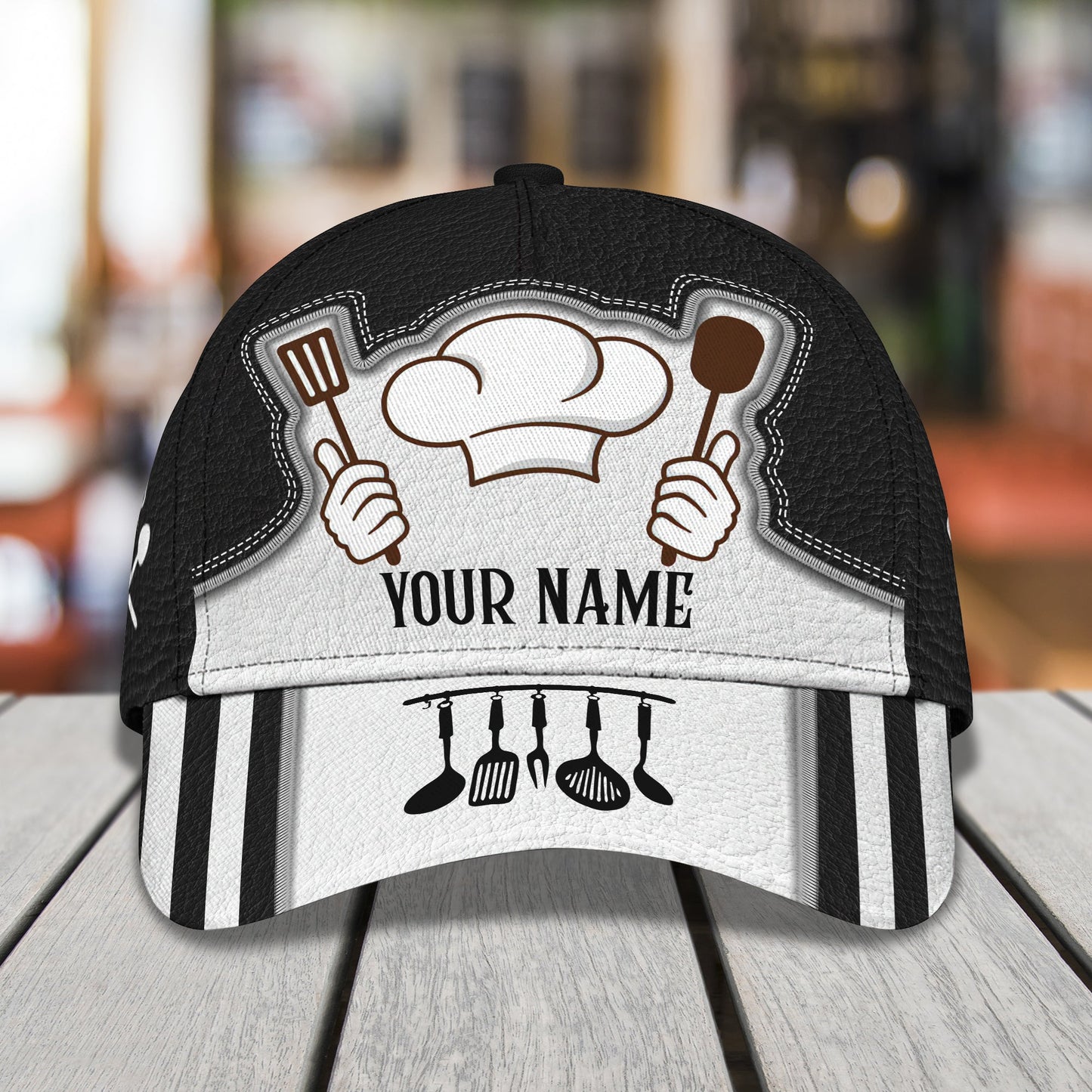 3D Classic Cap Personalized Name Cap Chef Lasfour CA0846