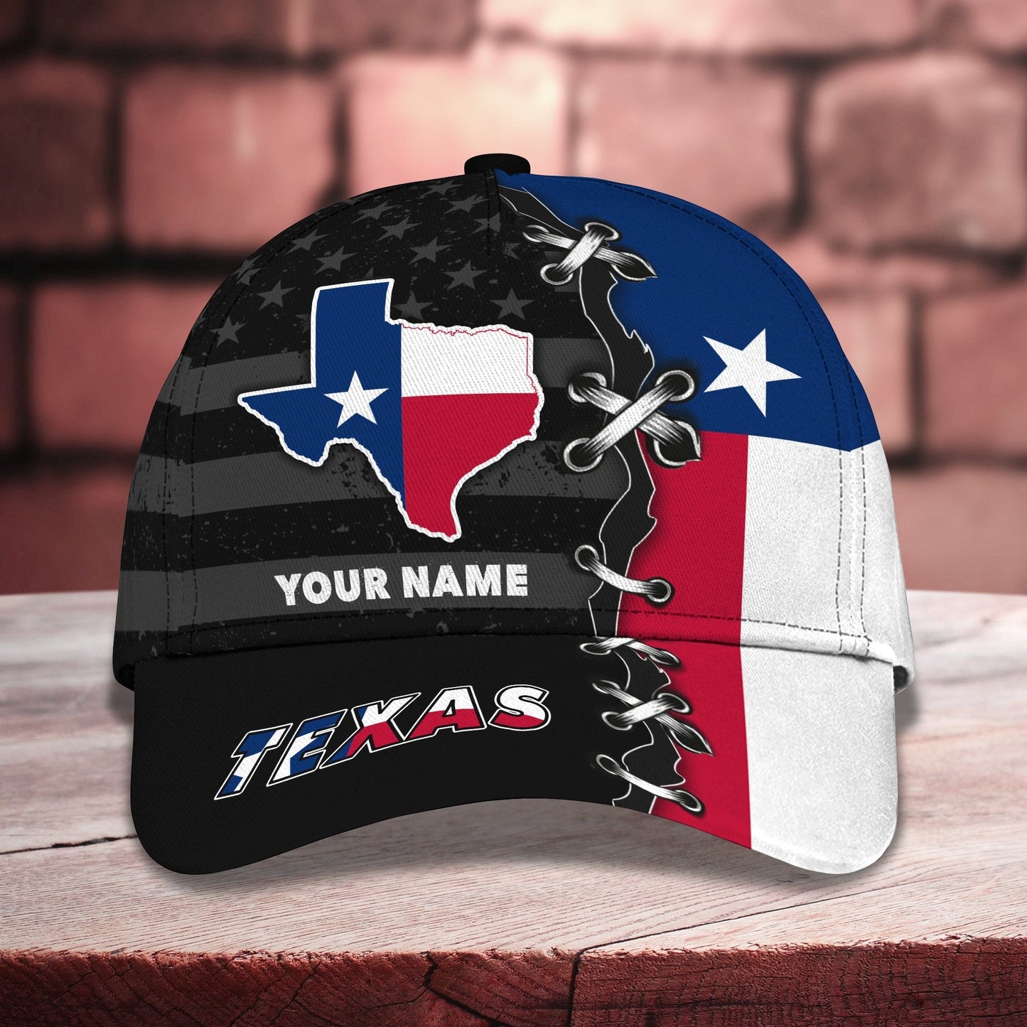 3D Classic Cap Texas Personalized Name Cap 02 Lasfour CA1980